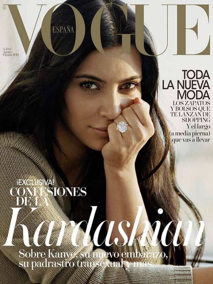 kim kardasijan bez sminke 1 Kim Kardašijan bez šminke na naslovnici magazina Vogue Spain