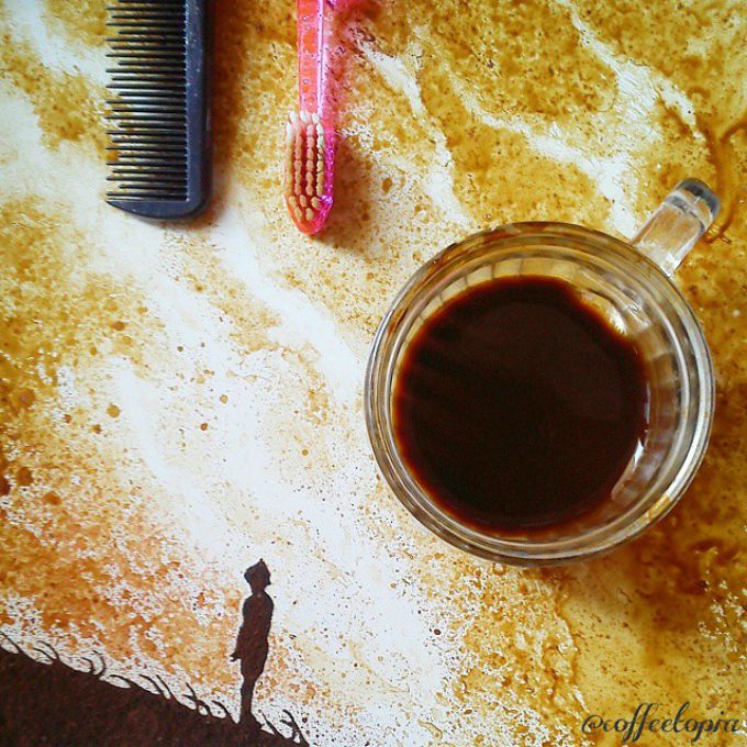 slikanje talogom od kafe 16 Umetnička dela nastala pomoću taloga od kafe