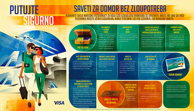 Infografik Visa priručnik za sigurno putovanje 1 Putujte sigurno: Izbegnite zloupotrebe dok ste na odmoru