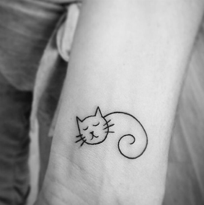 wannabe magazin maca Minimalne tetovaže za sve ljubitelje mačaka