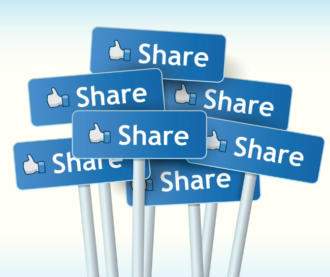 znak share na fejsbuku Šta se krije iza komentara, lajkova i šerova na Facebook u