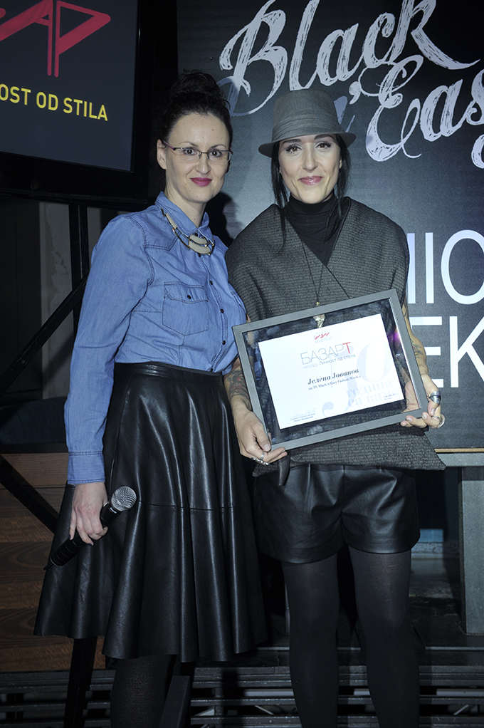 NATASA ATANACKOVIC JELENA JOVANOV Svečana dodela nagrada zatvorila 38. Black n Easy Fashion Week