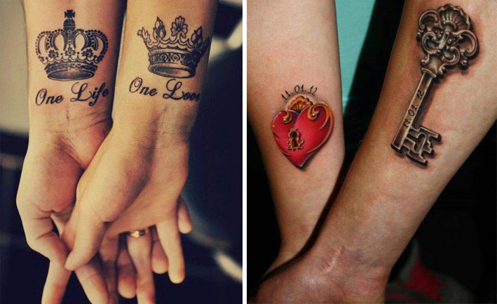 Romanticna hrabrost Interesantne tetovaže za nju i njega