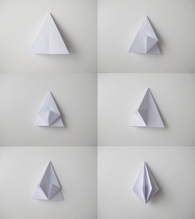 ukras origami korak13 Napravite sami origami ukras u obliku dijamanta