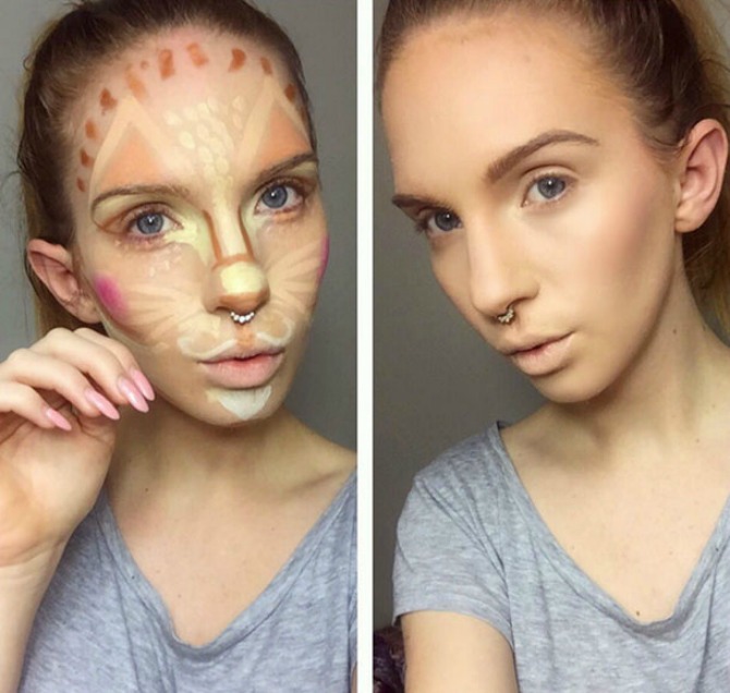 clown contouring makeup trend Da li je raznobojno konturisanje lica NOVI trend?