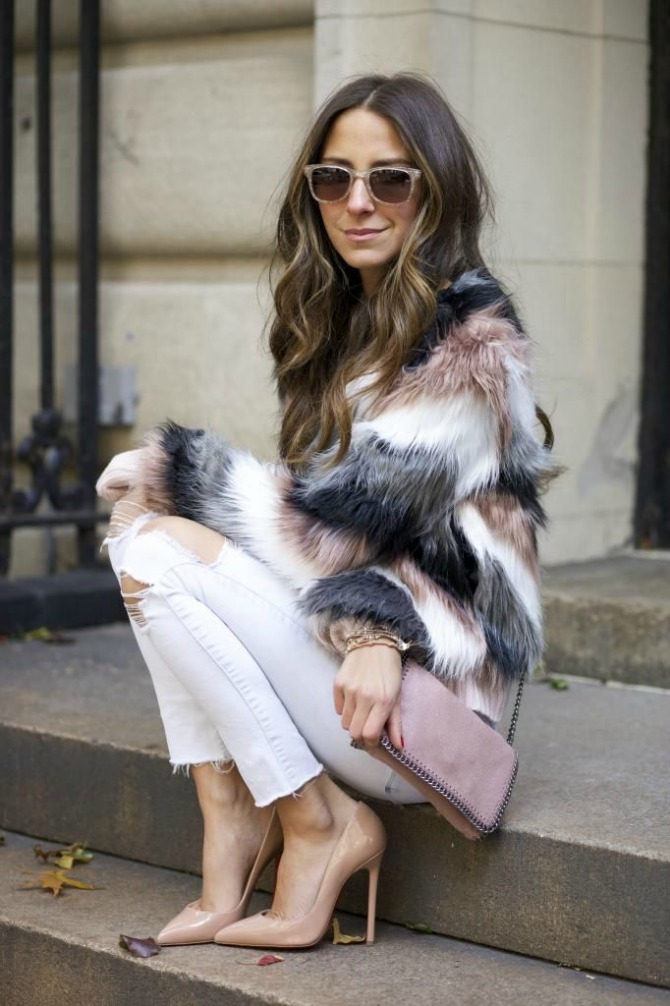 colorful fur coat Evo kako da nosite KRZNO ove zime