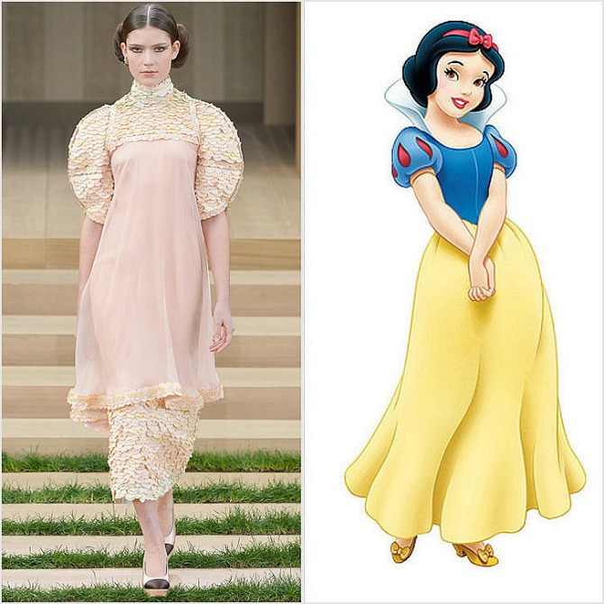 Snow White Wearing Chanel Couture Najlepše haljine sa NEDELJE MODE inspirisane Diznijevim princezama