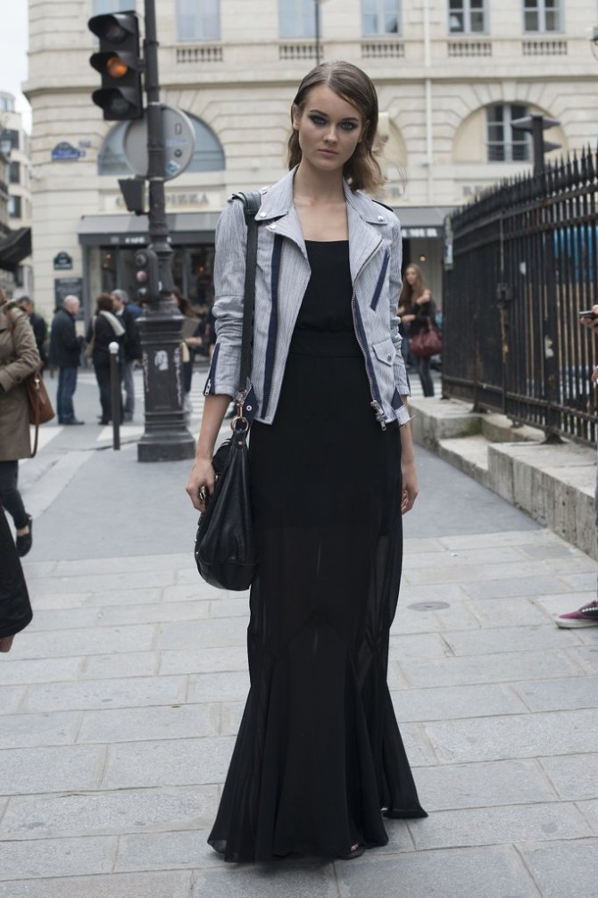 Jac Jagaciak wearing Amber Sakai jacket Balenciaga bag Najbolje street style kombinacije Viktorijinih anđela