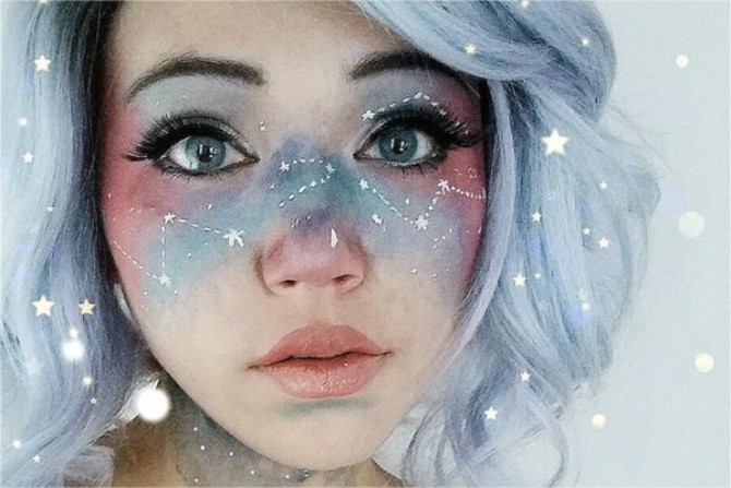 galaxy pege1 Čarobno i neobično: Galaxy pege su novi makeup trend