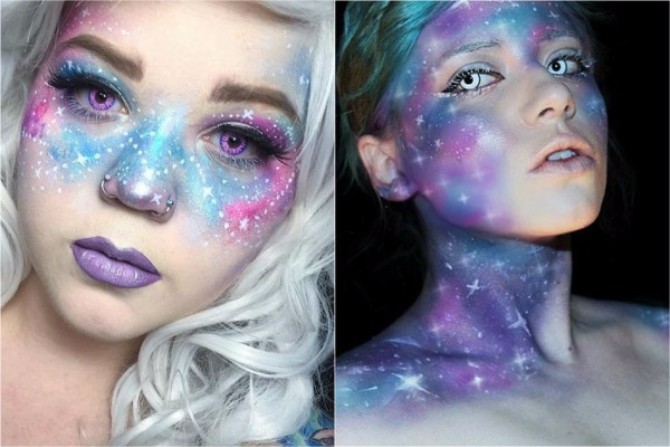 galaxy pege2 Čarobno i neobično: Galaxy pege su novi makeup trend
