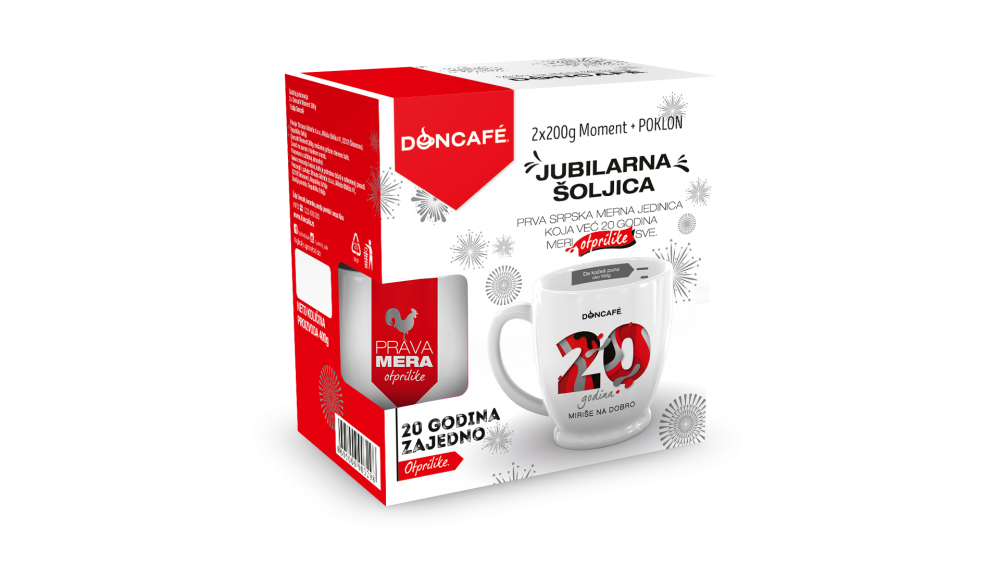 Doncafe jubilarna šoljica 20 poklon pakovanje e1605792557929 Doncafé jubilarna šoljica + GIVEAWAY