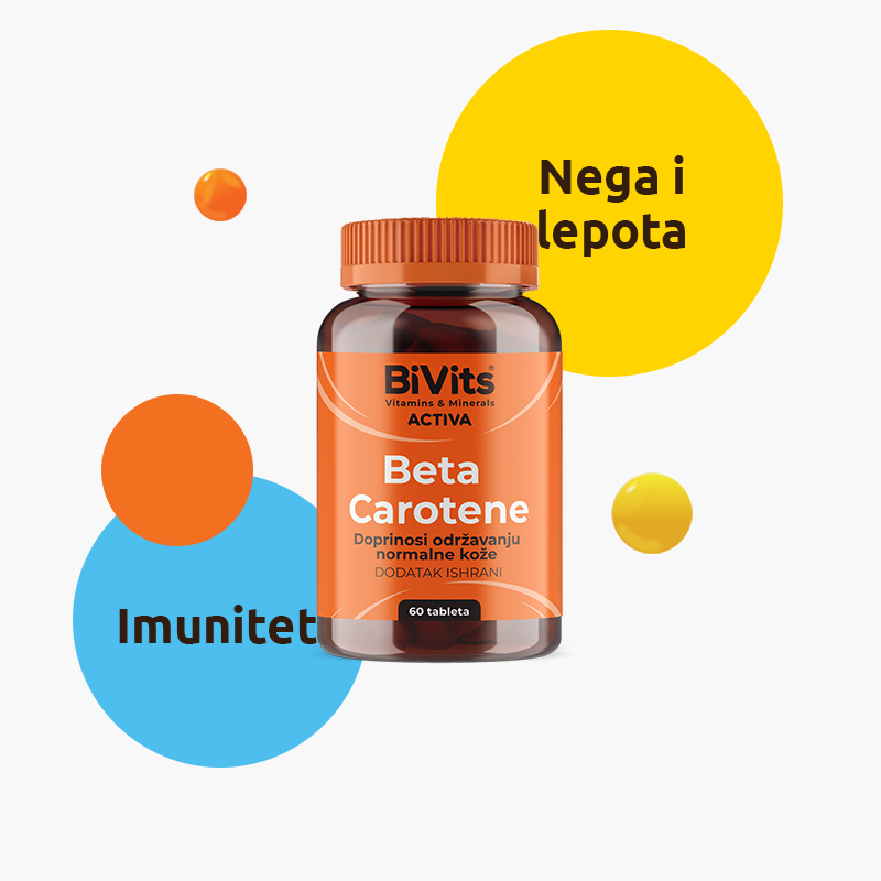 beta carotene.1 Tri vrste vitamina i minerala koje su najvažnije za jak imunitet: Uz BiVits budi lepa od glave do pete!