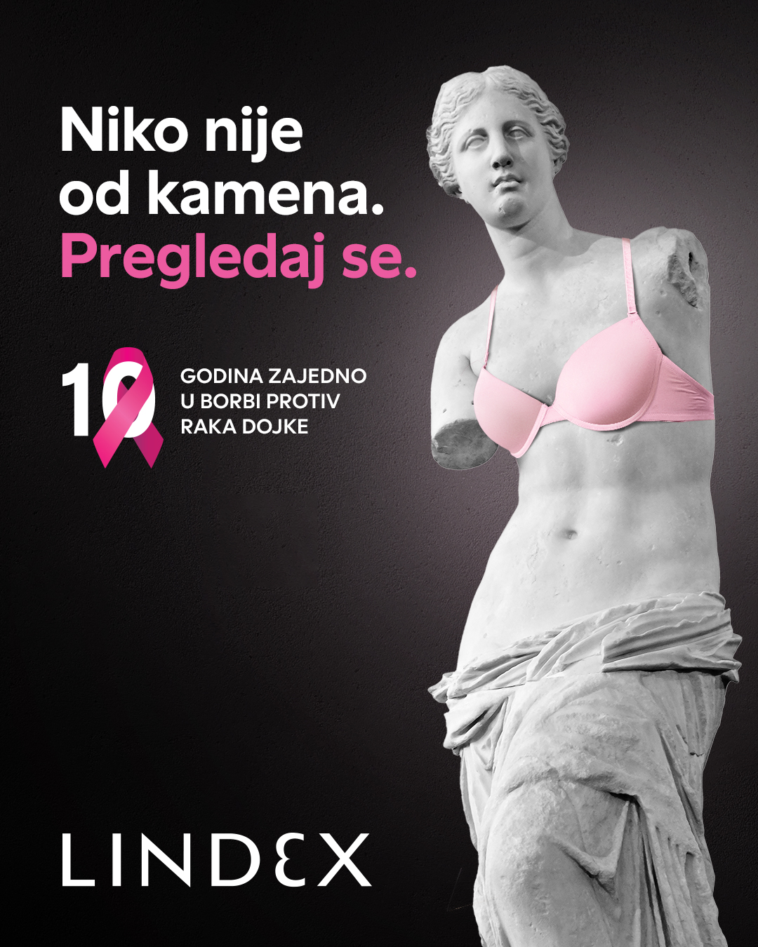 pink 1080x1350pxF Niko nije od kamena. Pregledajte se! Kako Lindex Pink kampanja desetu godinu zaredom pruža podršku u borbi protiv raka dojke