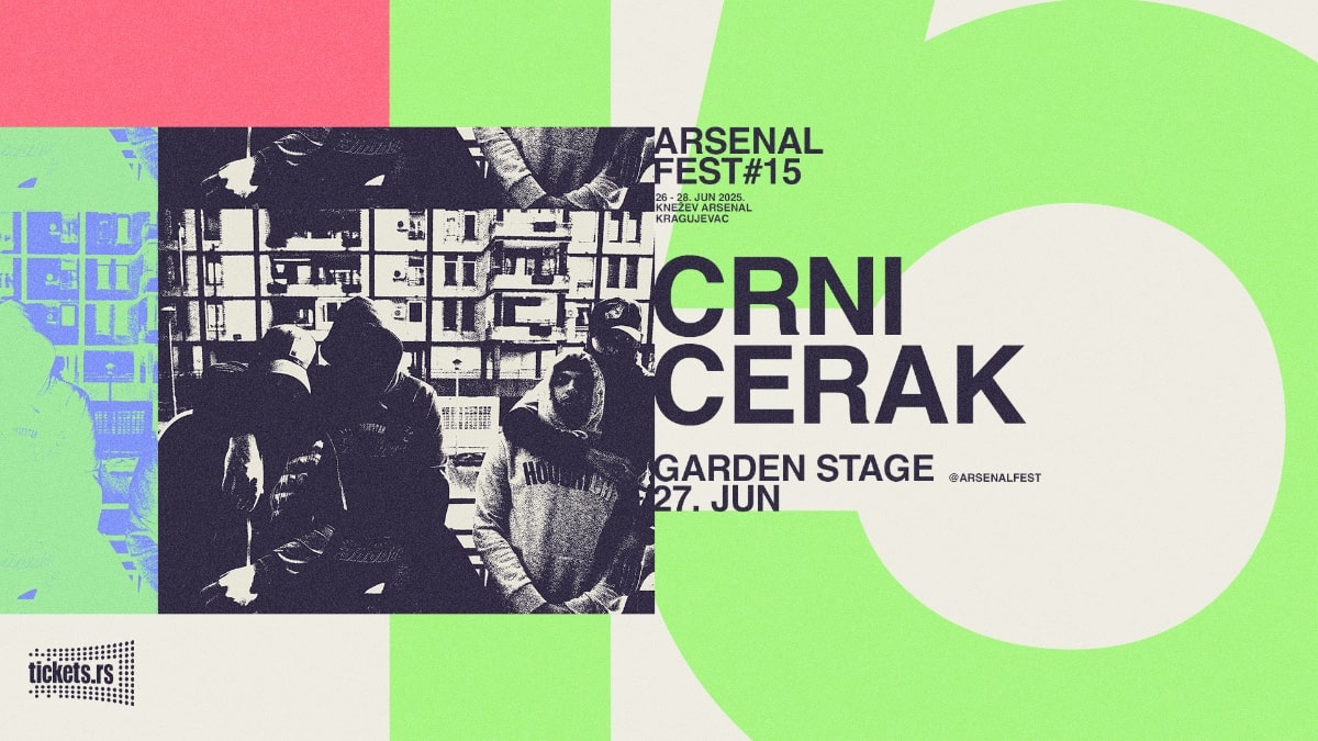 Najbolje od alternativne i urbane scene na Garden Stage u povodom 15 godina Arsenal Festa AF25 Crni Cerak cover 1 min Najbolje od alternativne i urbane scene na Garden Stage u povodom 15 godina Arsenal Festa