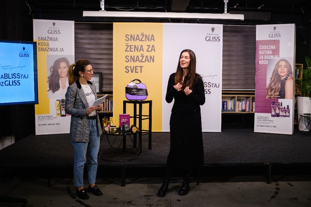 Schwarzkopf Gliss program samopouzdanja 2025 Marija Kilibarda Milica Šljivančanin