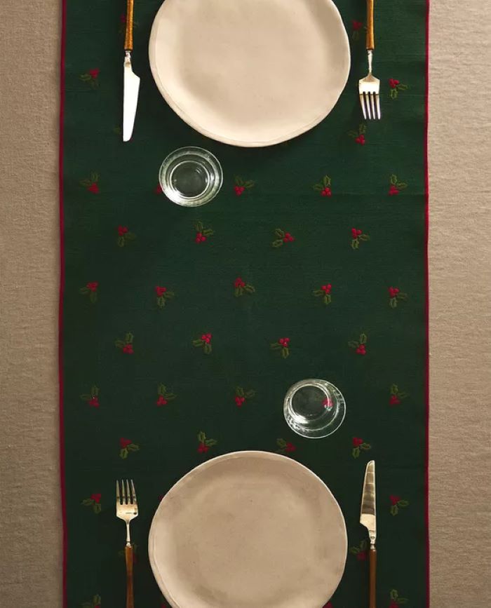 zara nadstolnjak zeleni min Zara Home novogodišnja dekoracija: Najlepši ukrasi za dom i poklone