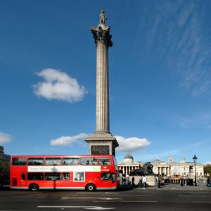 Trk na trg: Trafalgar Square, London