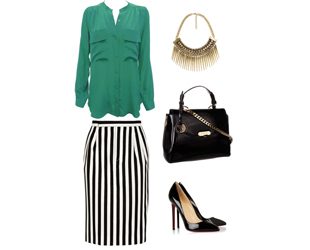 Look of the Day: Zelena i pruge