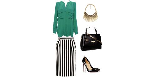 Look of the Day: Zelena i pruge