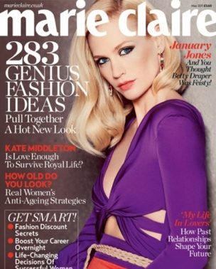 January Jones za “Marie Claire UK” maj 2011.