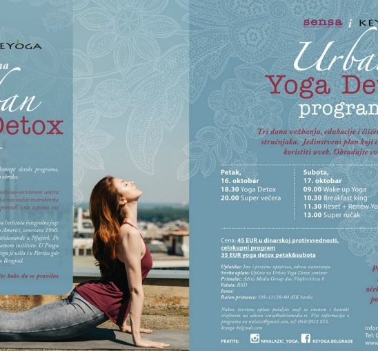 Urban Yoga Detox: Tri dana vežbanja, edukacije i čišćenja tela