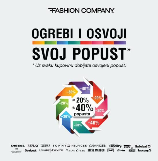 U prodavnicama Fashion Company je startovala akcija OGREBI & OSVOJI POPUST