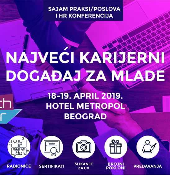 Belgrade Youth Fair 2019: Najveći karijerni događaj u regionu, 18. i 19. aprila u Beogradu