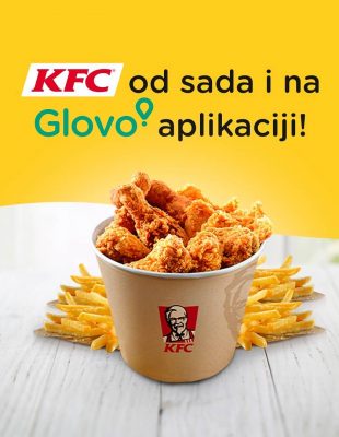 Glovo je ostvario saradnju sa lancem KFC Srbija za lakšu i bržu dostavu svetski najpoznatije piletine!