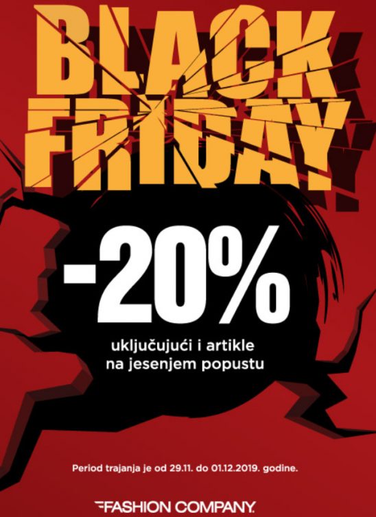 Počinje BLACK FRIDAY shopping groznica u Fashion Company prodavnicama