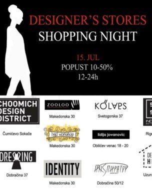 Designer’s stores – Shopping night
