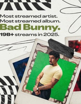Bad Bunny ponovo na vrhu Spotify Wrapped liste za 2025.