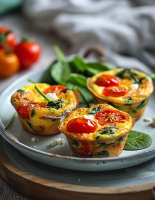 Proteinski frittata mafini su doručak za poneti koji se sprema za 20 minuta