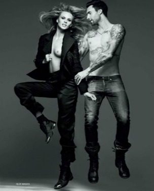 Adam Levine i Anne Vyalitsna za “Vogue Russia”